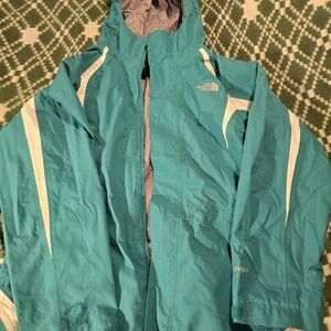 The North Face Gray and Teal Jacket